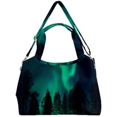 Aurora Northern Lights Phenomenon Atmosphere Sky Double Compartment Shoulder Bag by pakminggu