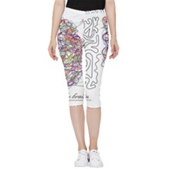 Neurodivergent Creative Smart Brain Inside Out Lightweight Velour Capri Leggings  by pakminggu