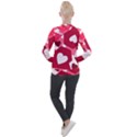 Pink Hearts Pattern Love Shape Casual Zip Up Jacket View2