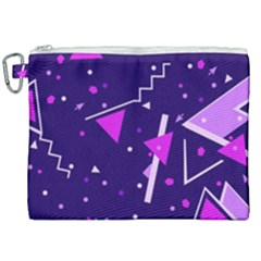 Purple Blue Geometric Pattern Canvas Cosmetic Bag (xxl) by danenraven