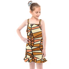 Autumn Leaf Mosaic Seamless Kids  Overall Dress by danenraven