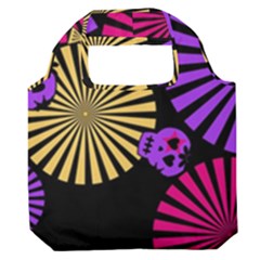 Seamless Halloween Day Of The Dead Premium Foldable Grocery Recycle Bag by danenraven