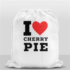 I Love Cherry Pie Drawstring Bag (small) by ilovewhateva