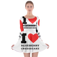 I Love Blueberry Cheesecake  Long Sleeve Skater Dress by ilovewhateva