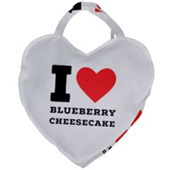 I Love Blueberry Cheesecake  Giant Heart Shaped Tote by ilovewhateva