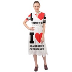 I Love Blueberry Cheesecake  Keyhole Neckline Chiffon Dress by ilovewhateva