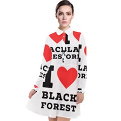 I Love Black Forest Long Sleeve Chiffon Shirt Dress by ilovewhateva