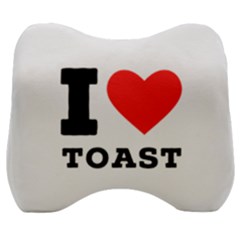 I Love Toast Velour Head Support Cushion by ilovewhateva