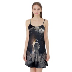 Astronaut Space Walk Satin Night Slip by danenraven