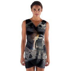 Astronaut Space Walk Wrap Front Bodycon Dress by danenraven