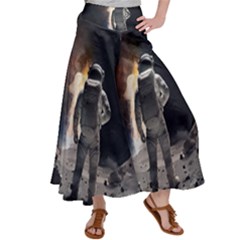 Astronaut Space Walk Women s Satin Palazzo Pants by danenraven