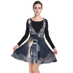 Astronaut Space Walk Plunge Pinafore Dress by danenraven