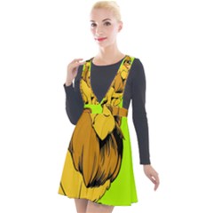 Lion Cartoon Parody Plunge Pinafore Velour Dress by danenraven