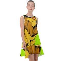 Lion Cartoon Parody Frill Swing Dress by danenraven