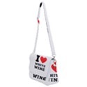 I love white wine Shoulder Bag with Back Zipper View2