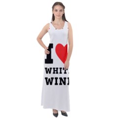 I Love White Wine Sleeveless Velour Maxi Dress by ilovewhateva