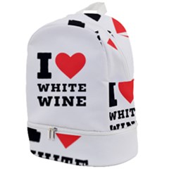 I Love White Wine Zip Bottom Backpack by ilovewhateva