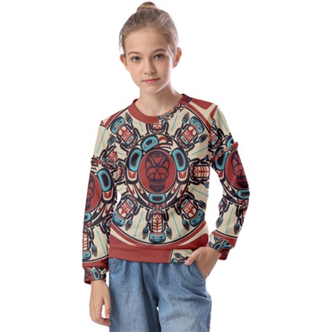 Grateful Dead Pacific Northwest Kids  Long Sleeve Tee With Frill  by Mog4mog4