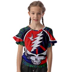 Grateful Dead Pattern Kids  Cut Out Flutter Sleeves by Mog4mog4