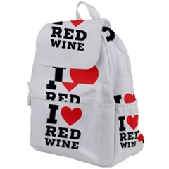 I Love Red Wine Top Flap Backpack by ilovewhateva