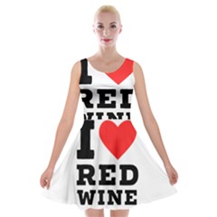 I Love Red Wine Velvet Skater Dress by ilovewhateva