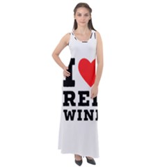 I Love Red Wine Sleeveless Velour Maxi Dress by ilovewhateva