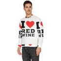 I love red wine Men s Fleece Sweatshirt View2