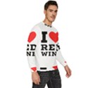 I love red wine Men s Fleece Sweatshirt View3