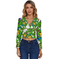 Teenage Mutant Ninja Turtles Long Sleeve V-neck Top by Mog4mog4