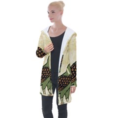 Egyptian Paper Papyrus Bird Longline Hooded Cardigan by Mog4mog4