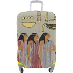 Egyptian Paper Women Child Owl Luggage Cover (large) by Mog4mog4