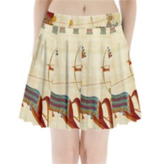 Egyptian Tutunkhamun Pharaoh Design Pleated Mini Skirt by Mog4mog4