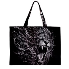 Lion Furious Abstract Desing Furious Zipper Mini Tote Bag by Mog4mog4