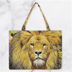 Lion Lioness Wildlife Hunter Zipper Medium Tote Bag by Mog4mog4