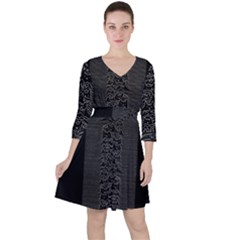 Furr Division Quarter Sleeve Ruffle Waist Dress by Mog4mog4