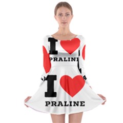 I Love Praline  Long Sleeve Skater Dress by ilovewhateva