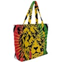 Lion Head Africa Rasta Zip Up Canvas Bag View2