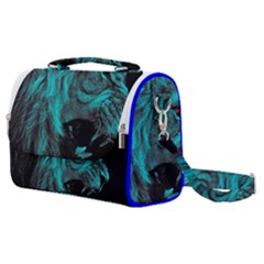 Angry Male Lion Predator Carnivore Satchel Shoulder Bag by Mog4mog4