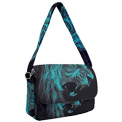 Angry Male Lion Predator Carnivore Courier Bag by Mog4mog4