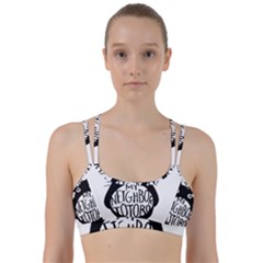 My Neighbor Totoro Black And White Line Them Up Sports Bra by Mog4mog4