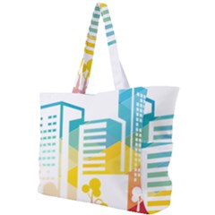 Silhouette Cityscape Building Icon Color City Simple Shoulder Bag by Mog4mog4