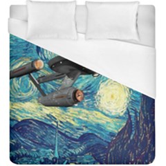 Star Starship The Starry Night Van Gogh Duvet Cover (king Size) by Mog4mog4