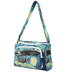 Star Starship The Starry Night Van Gogh Front Pocket Crossbody Bag by Mog4mog4