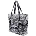 Drawing Samurai Tattoo Sketch Japanese Samurai Zip Up Canvas Bag View1