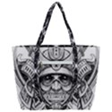 Drawing Samurai Tattoo Sketch Japanese Samurai Zip Up Canvas Bag View3