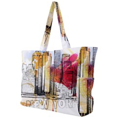 New York City Skyline Vector Illustration Simple Shoulder Bag by Mog4mog4