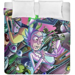 Cartoon Parody Time Travel Ultra Pattern Duvet Cover Double Side (king Size) by Mog4mog4