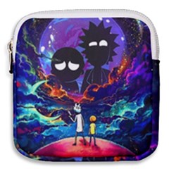 Cartoon Parody In Outer Space Mini Square Pouch by Mog4mog4