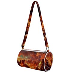 Nature Wallpaper Vulcanic Landscape Mini Cylinder Bag by Mog4mog4