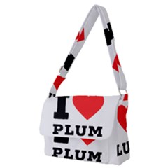 I Love Plum Full Print Messenger Bag (m) by ilovewhateva